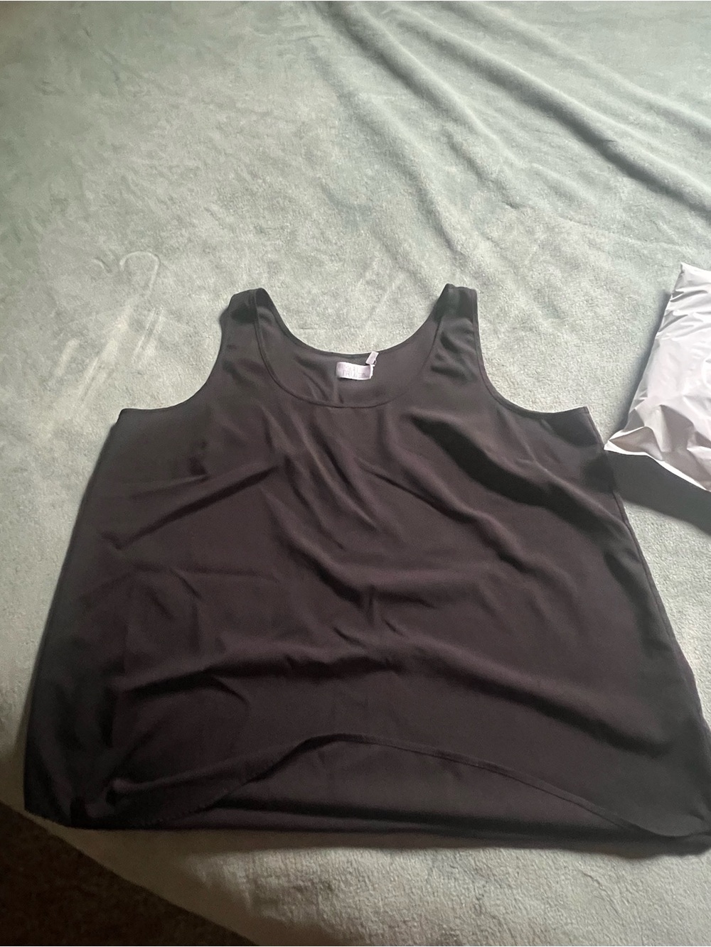 Time and Tru Black Scoop Neck Tank Top